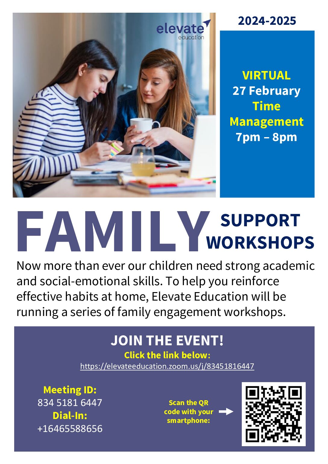 R600 – Feb Workshops – Elevate Parent Workshop Flyer 2024-25